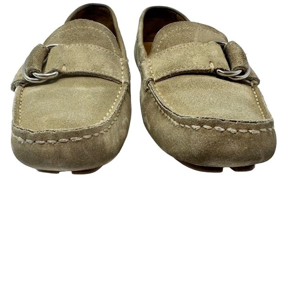 PRADA Driving Loafer MOCCASIN BEIGE SUEDE Womens 36.5 RUBBER SOLE 1D 3711 - Picture 4 of 11